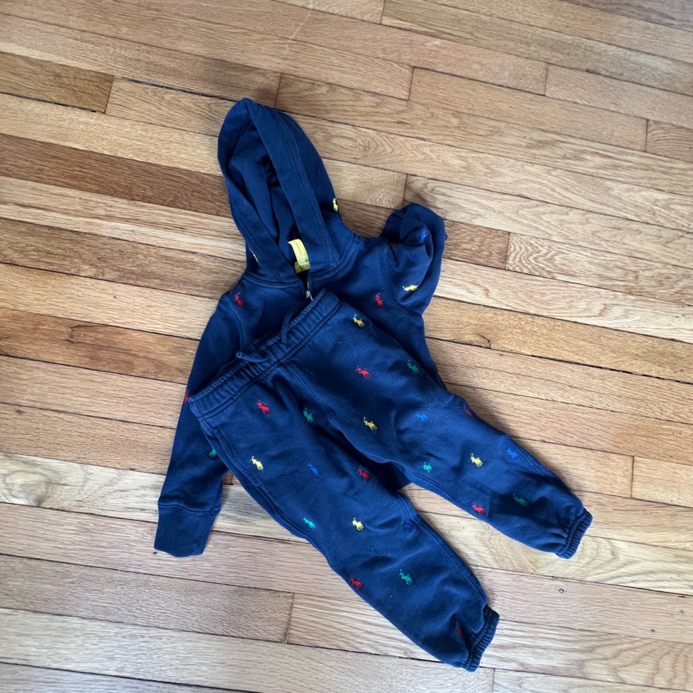 2T Ralph Lauren Navy Blue Track Suit - Hoody & Sweats
